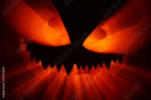 Scary Halloween Jack-o-lantern monster light effects