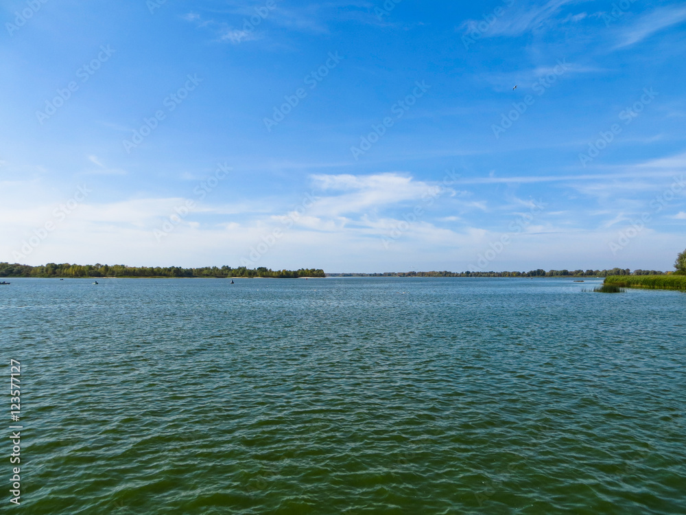 View on a river Dnieper on early autumn
