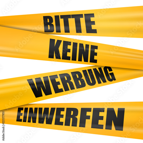 absperrband bitte keine werbung einwerfen I