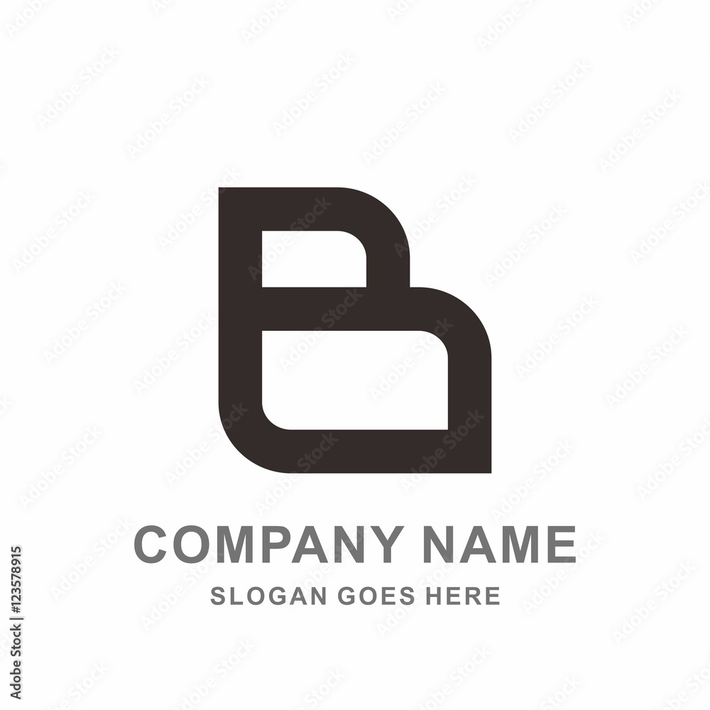Monogram Letter B Simple Outline Vector Logo Design Template Monogram Letter B Simple Outline Vector Logo Design Template