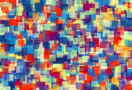 orange red and blue square pattern abstract background
