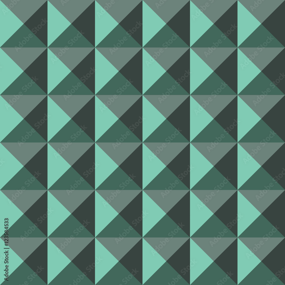 Abstract polygonal background in green, seamless