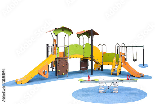 Children's playground in a park built for the development of people and Entertainment