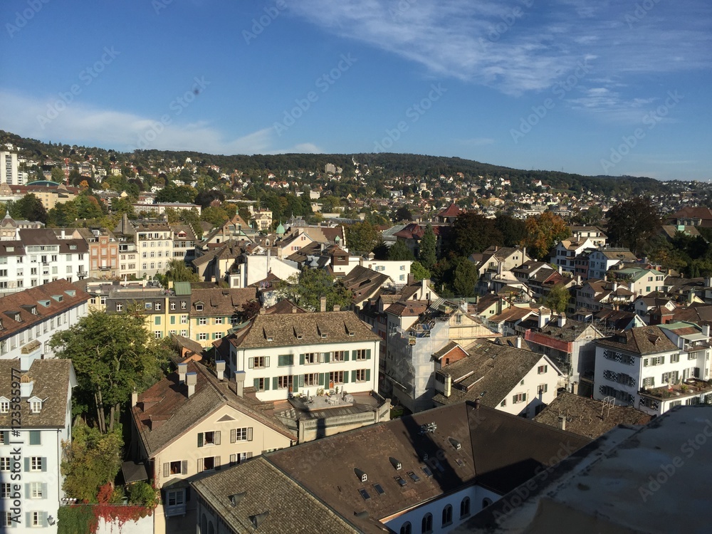 Zürich city from above