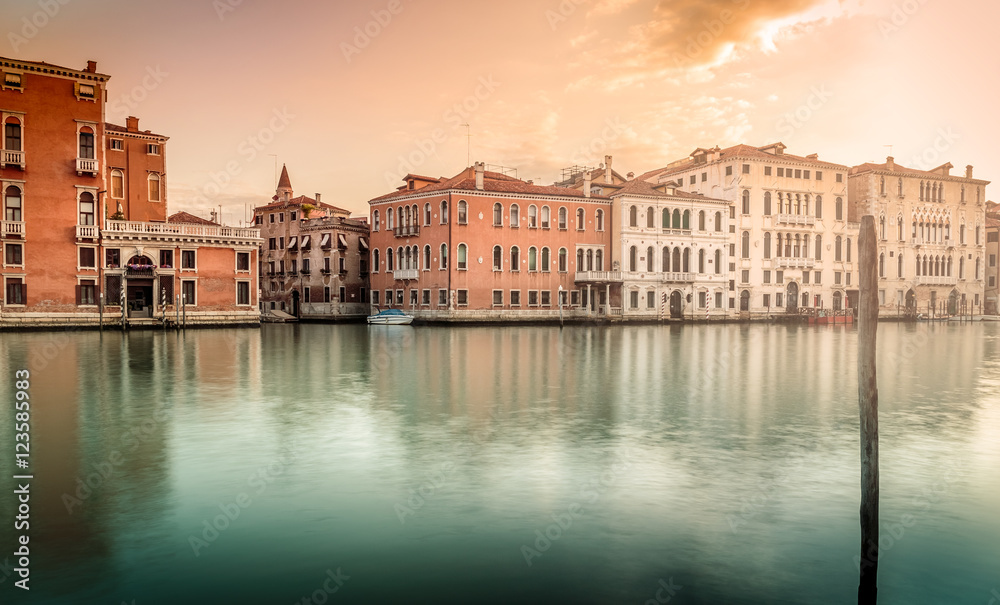 Morning at Grand Canal in Venice