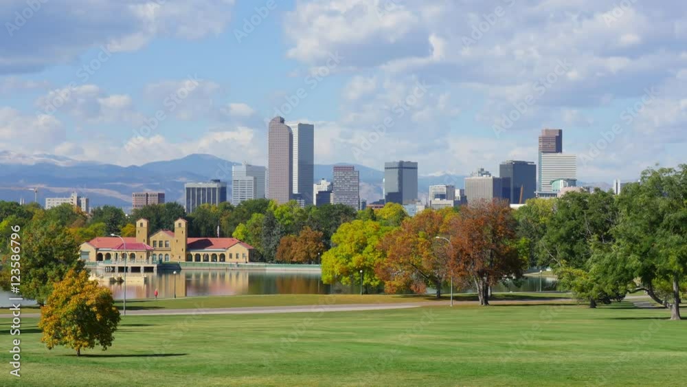 Denver Autumn Skyline Scenic Timelapse Denver Autumn Skyline Scenic Timelapse