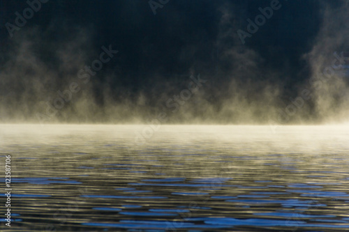 Foggy morning at the lake