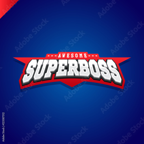 Super boss power full typography, t-shirt graphics, vectors