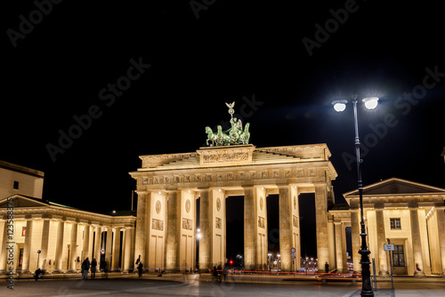 Photography Brandeburg gate at night, Berlin, Germany