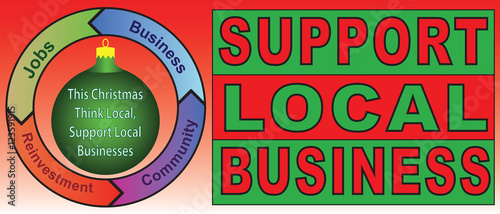 Support Local Business - Christmas - red