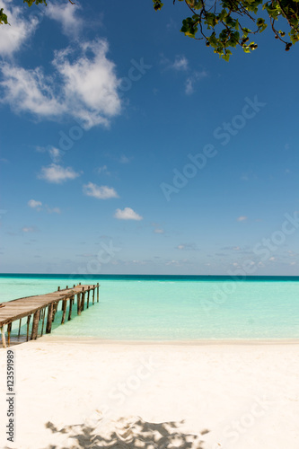 Wooden jetty in Island