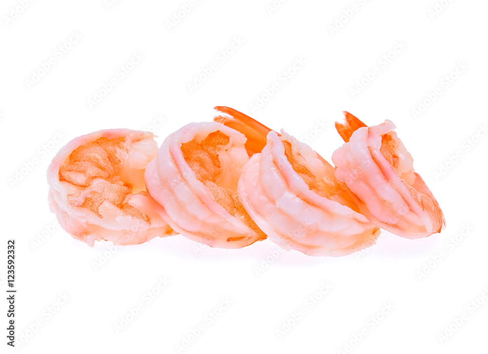 Cooked shrimps isolated on white background. Cooked shrimps isolated on white background.