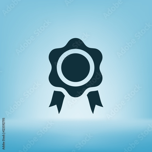 Flat paper cut style icon of seal