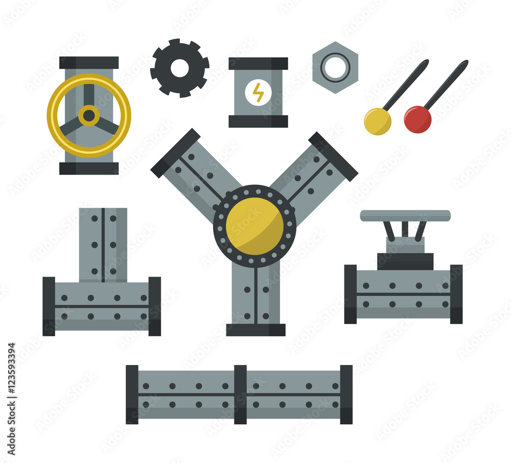 Machine parts vector illustration