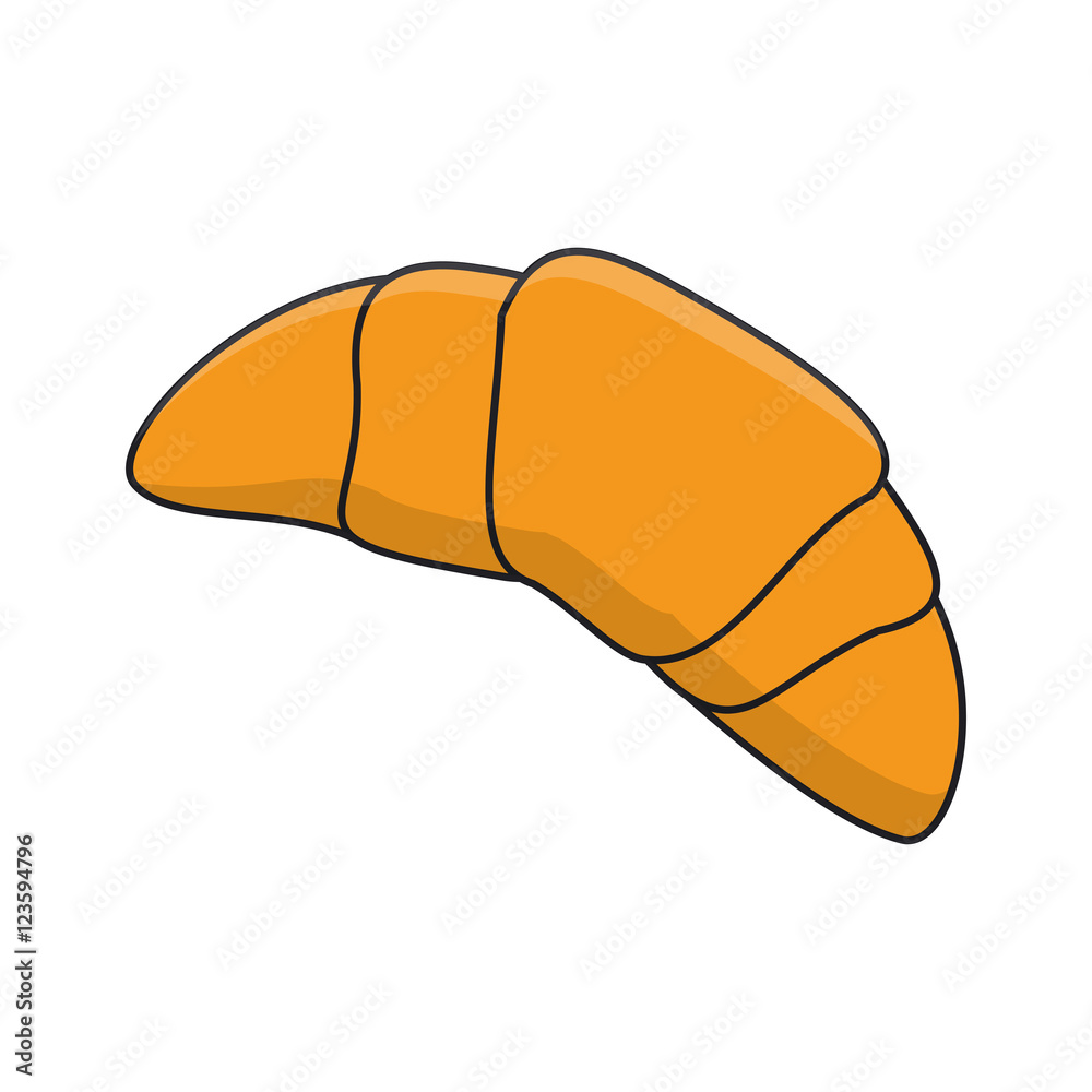 Croissant icon. Bakery food product and menu theme. Isolated design. Vector illustration Croissant icon. Bakery food product and menu theme. Isolated design. Vector illustration