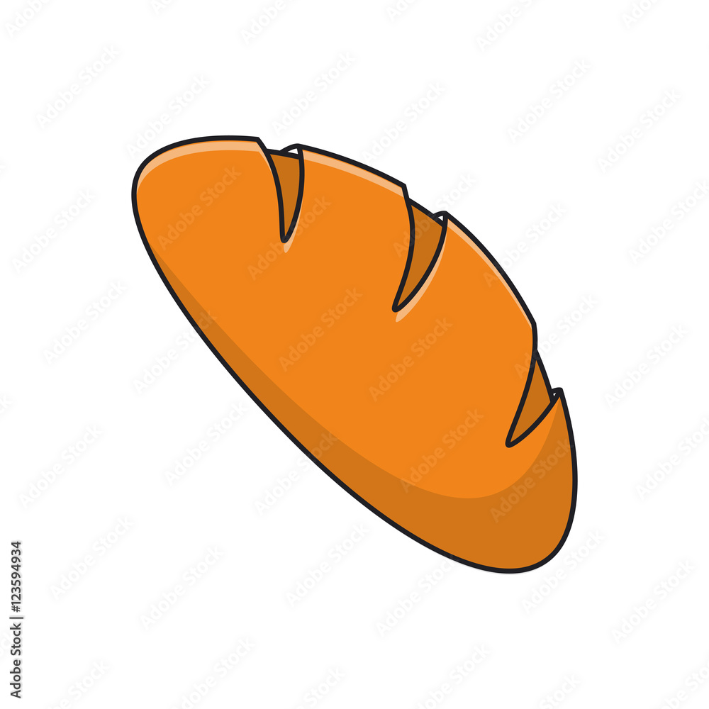 Bread icon. Bakery food product and menu theme. Isolated design. Vector illustration Bread icon. Bakery food product and menu theme. Isolated design. Vector illustration