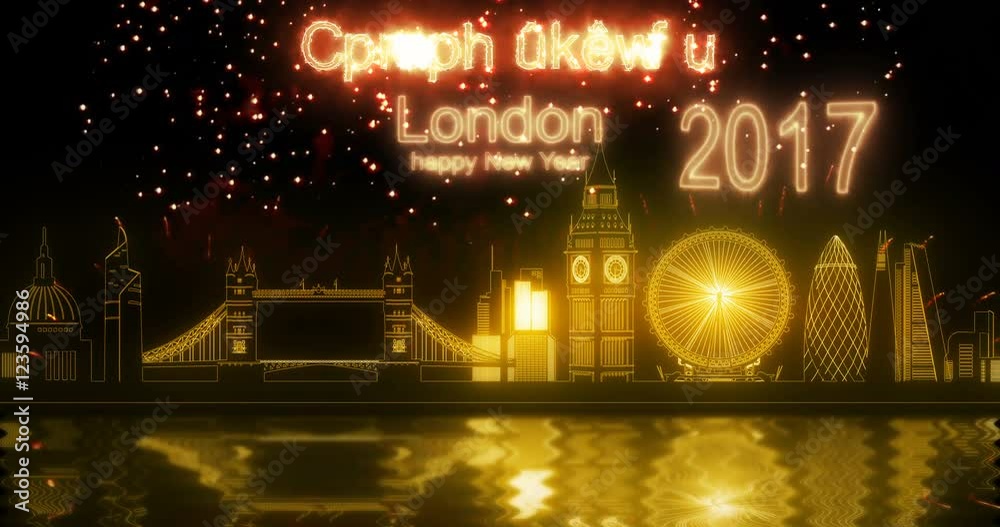London happy new year 2017 4K