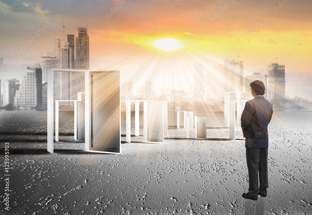 thinking concept of business man , man standing and looking forward in the future for making ideas concept or decision some things , use for advertising or business ideas thinking concept of business man , man standing and looking forward in the future for making ideas concept or decision some things , use for advertising or business ideas