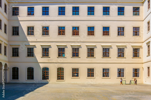 Photography facade of the bratislava castle in Slovakia