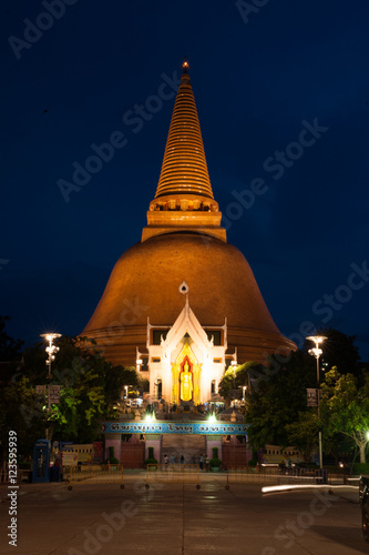 Phra Pathom Chedi is the landmark of Nakhonpathom province in Thailand.