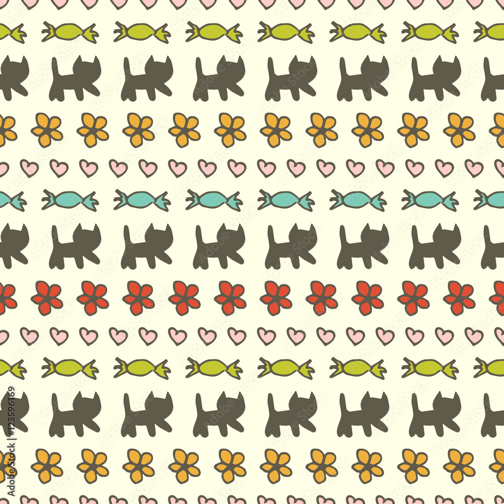 Obraz premium Sweet seamless pattern