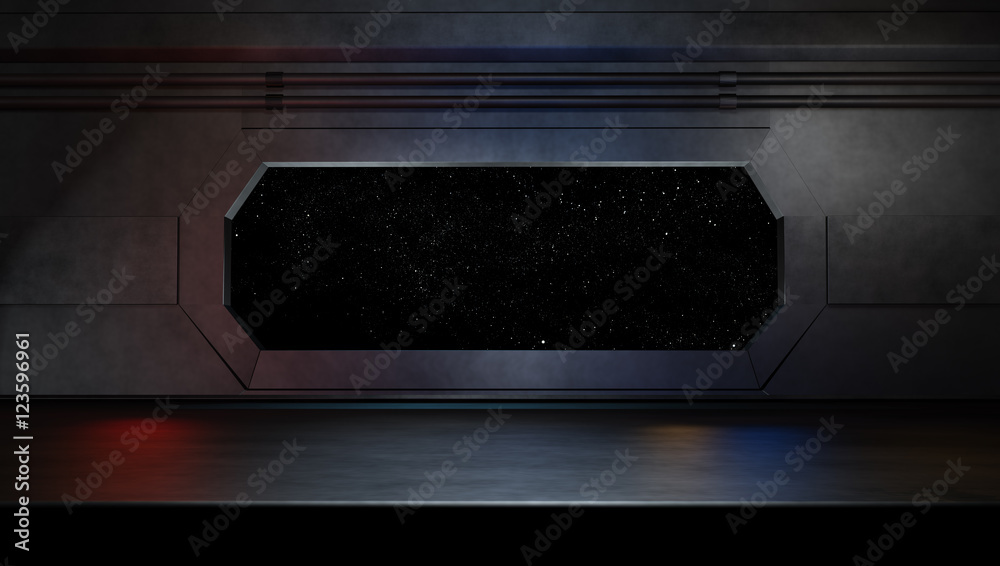 Naklejka premium Space environment, ready for comp of your characters.3D renderin