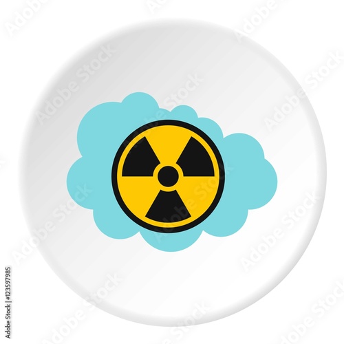 Radioactive air icon. Flat illustration of radioactive air vector icon for web