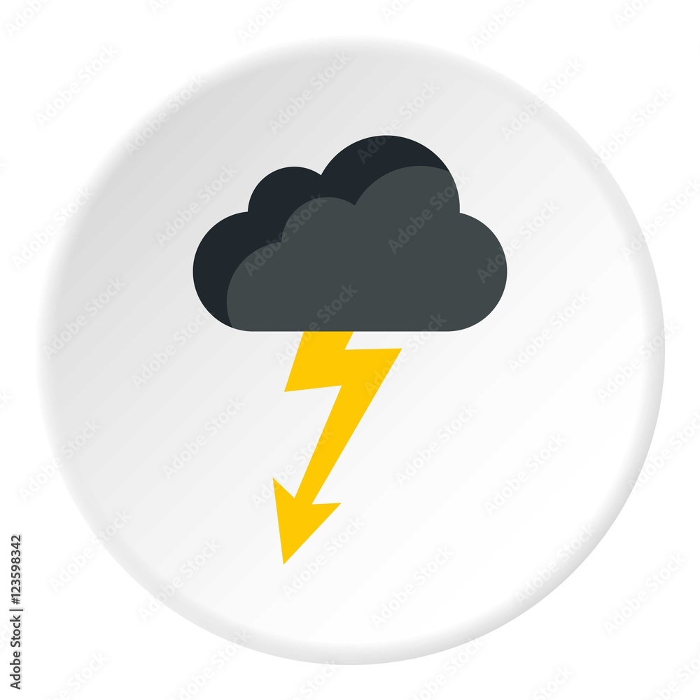 Clouds and storm icon. Flat illustration of clouds and storm vector icon for web Clouds and storm icon. Flat illustration of clouds and storm vector icon for web