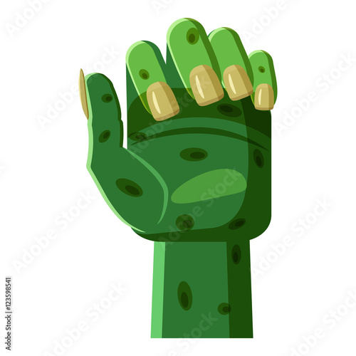 Zombi arm icon. Cartoon illustration of zombi arm vector icon for web