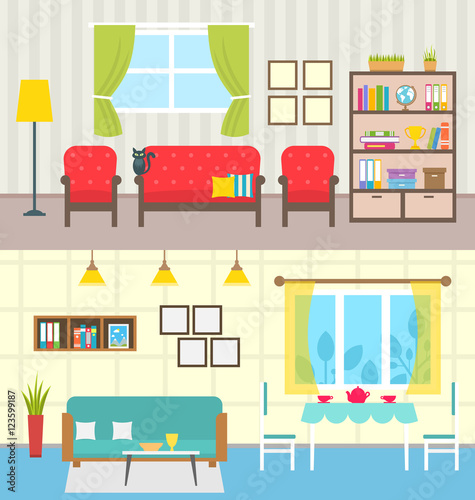 Set Home Interiors. Design of Living Rooms © -=MadDog=-