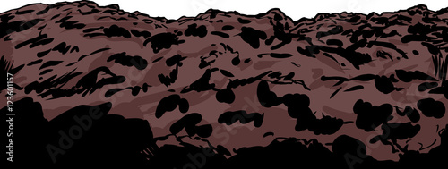 Close up illustration of soil