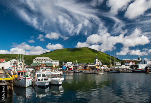 Vászonkép Husavik town, North of Iceland