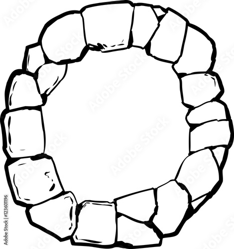 Outlined Old Stone Ring for Well