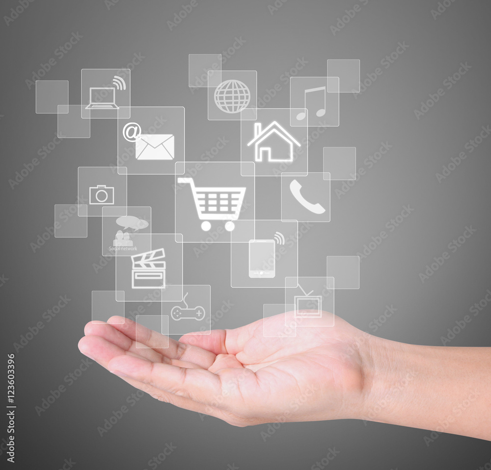  social buttons in hand