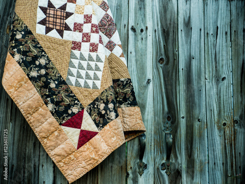 Quilt and Wood photo