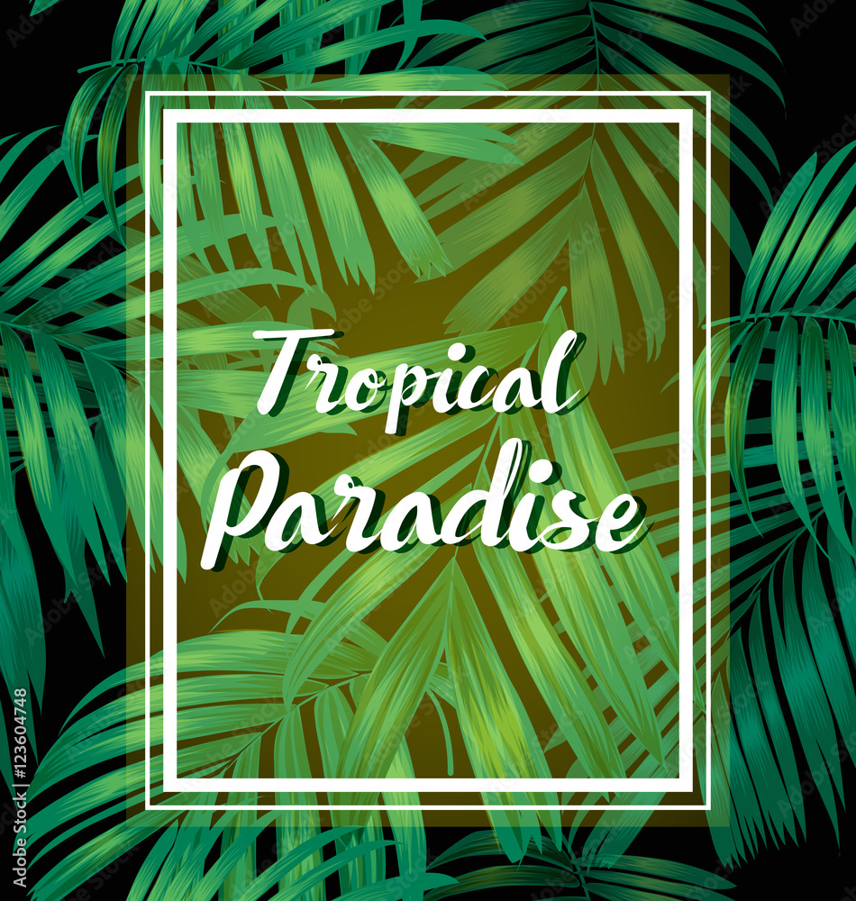 Fototapeta premium palm leaf pattern