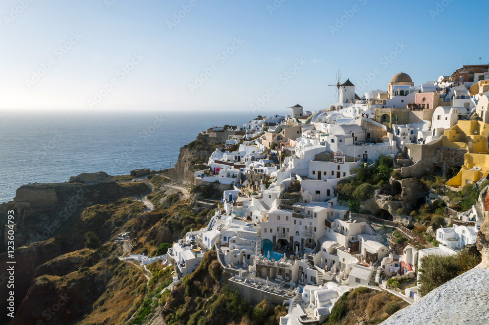 Santorini island, Greece. Beautiful landscape with sea view