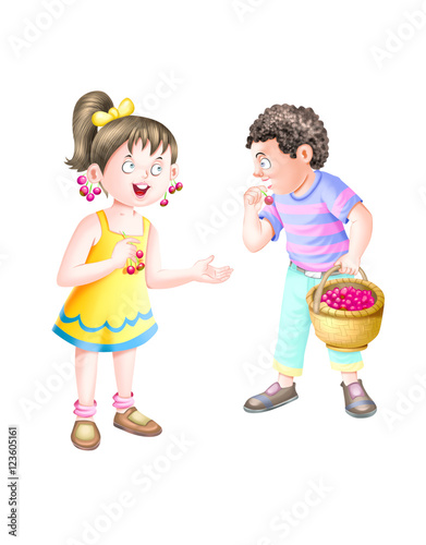 Boy with a donkey carries a...