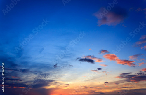 sky with cloud at sunrise © bannerwega