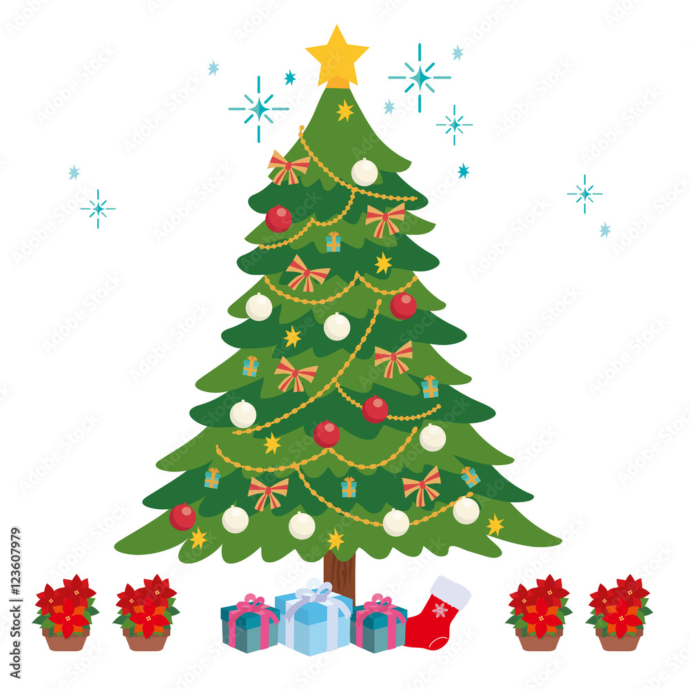 クリスマス イラスト ツリー Stock Vector Adobe Stock