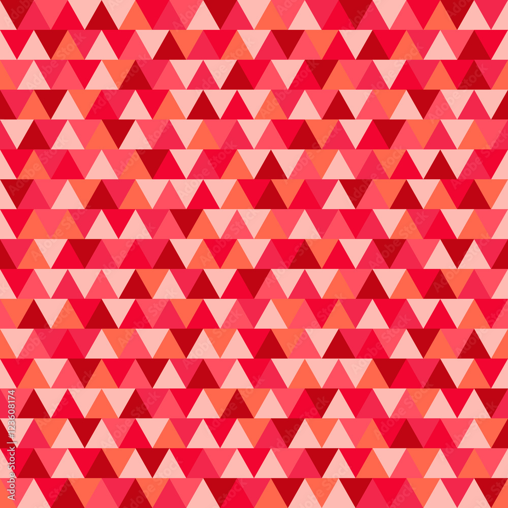 Triangle Christmas pattern, red and pink geometric background Triangle Christmas pattern, red and pink geometric background