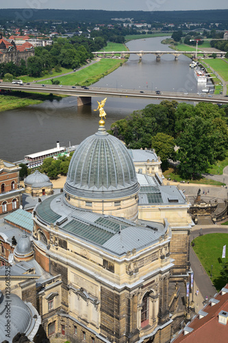 Dresden - Blick über die Kunsakademie zur Elbe photo