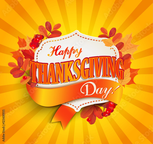 Happy thanksgiving day, vector.
