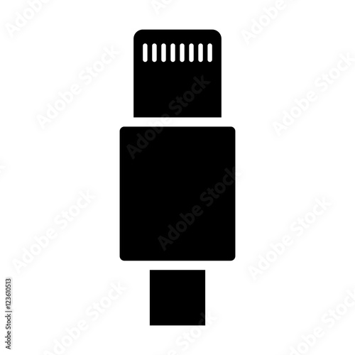 Lightning connector cable flat icon for apps and websites