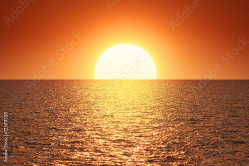 Fototapeta Naklejka Na Ścianę i Meble -  The beautiful landscapes silhouette sea and sun