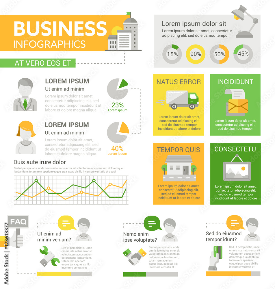 Business - poster, brochure cover template