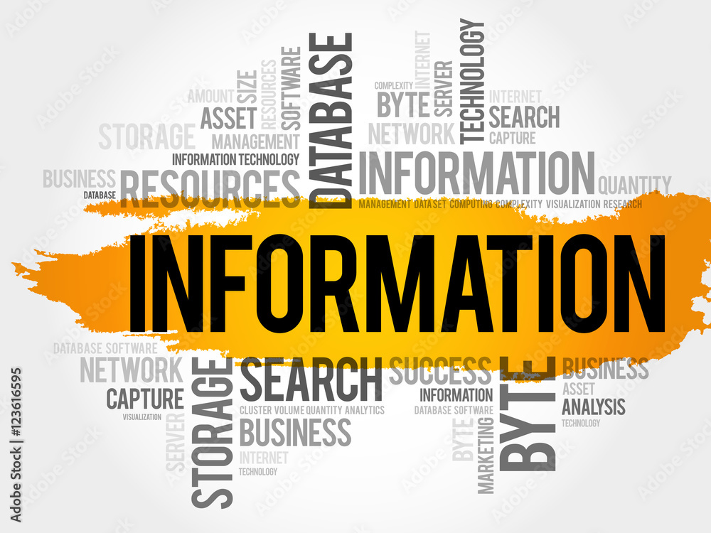 Fototapeta premium Information word cloud collage, business technology concept