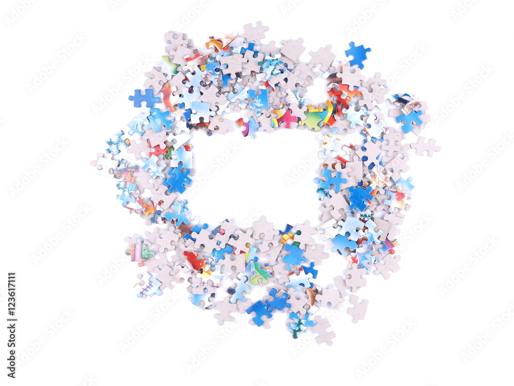Puzzle on a white background