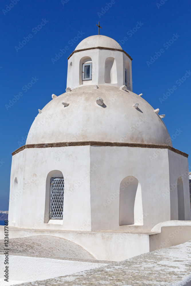 Agios Minas church in Fira town on Santorini Agios Minas church in Fira town on Santorini