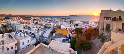 Fotografiet View of the old town of Naxos from the castle.